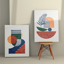 Wallity Set de 2 Cuadros Decorativos sobre Lienzo 50 x 70 cm